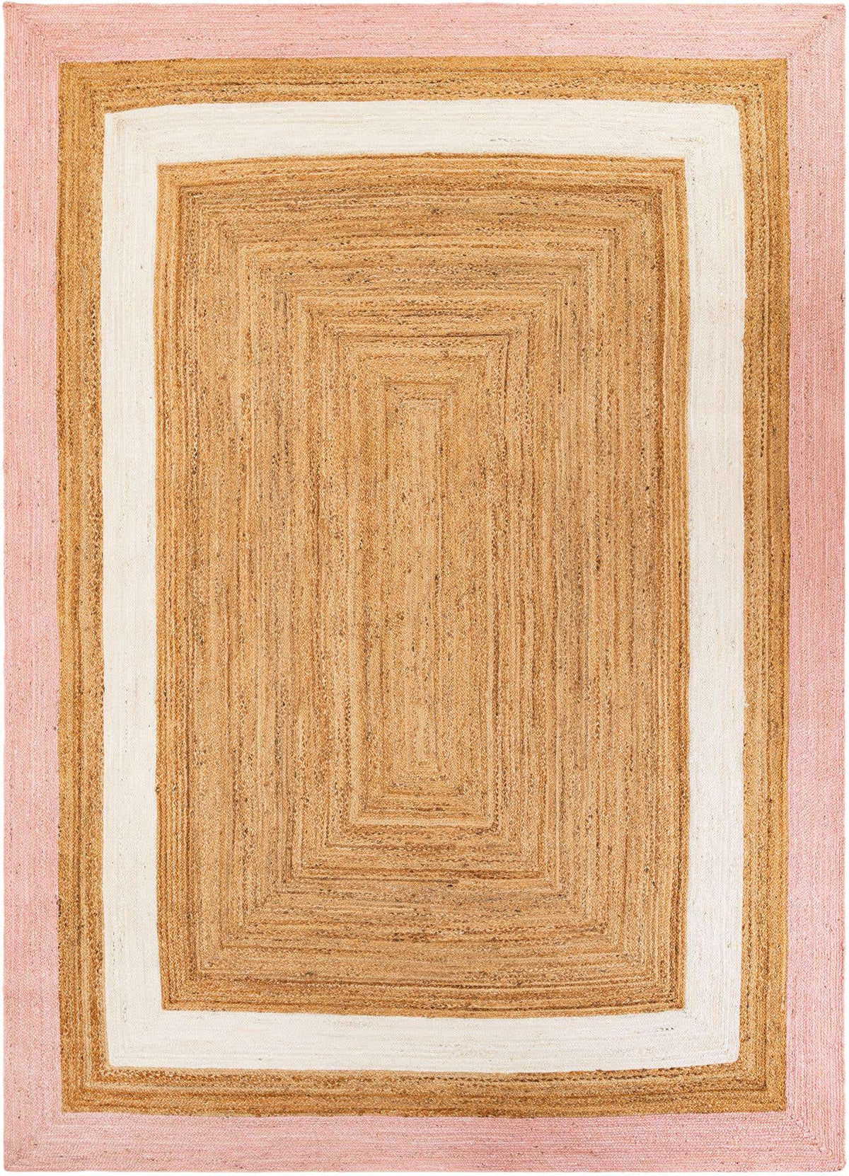 Braided Jute Hand-Braided Area Rug 100% Natural Fiber