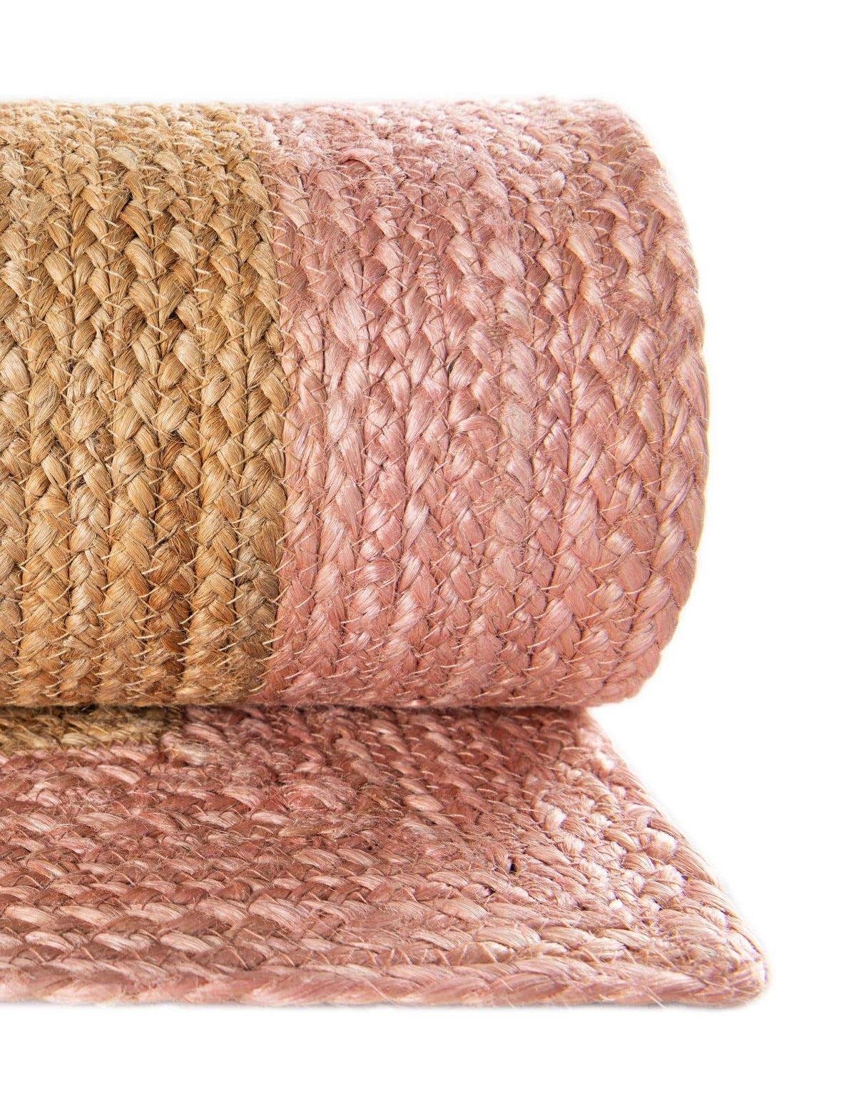 Braided Jute Hand-Braided Area Rug 100% Natural Fiber