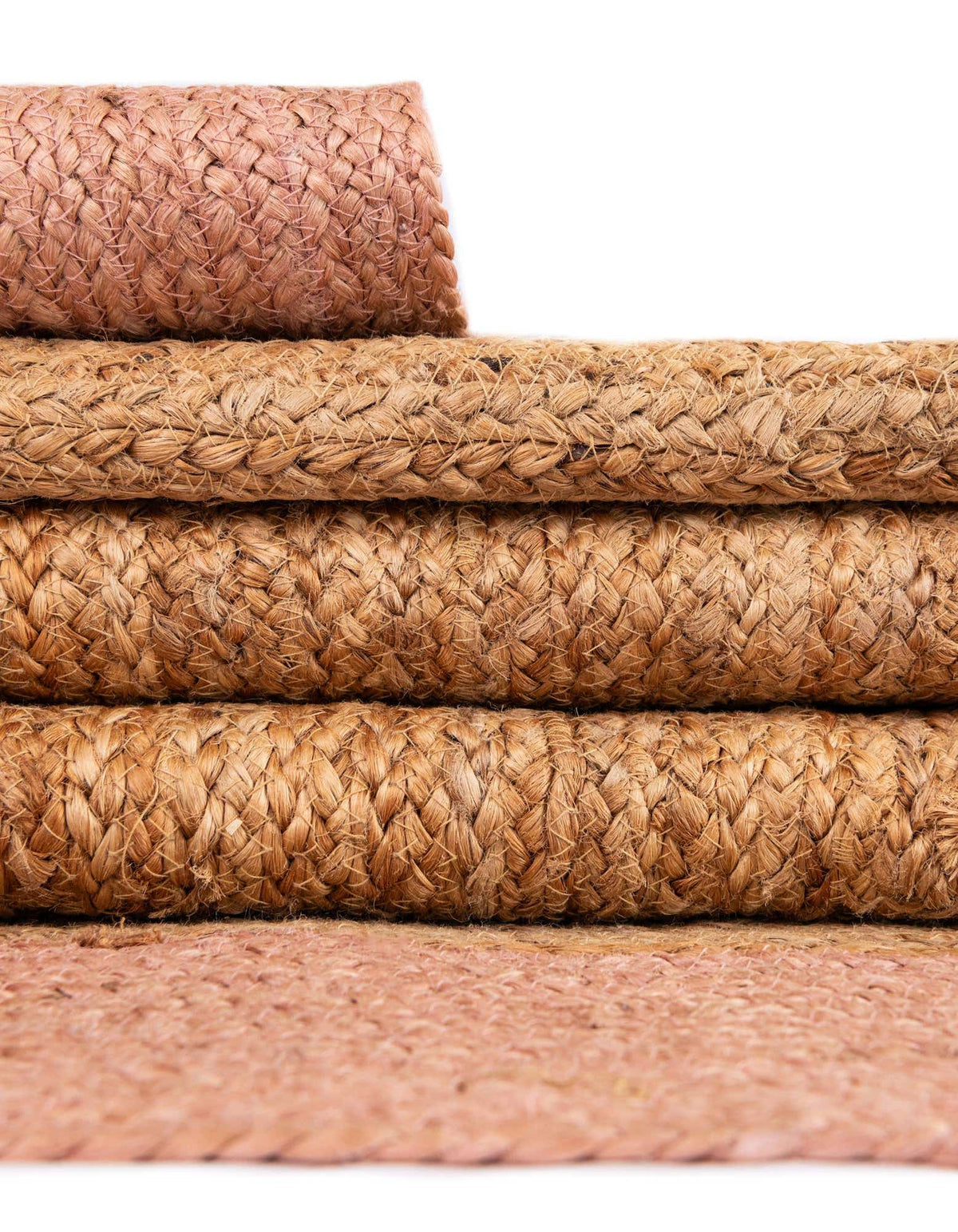 Braided Jute Hand-Braided Area Rug 100% Natural Fiber