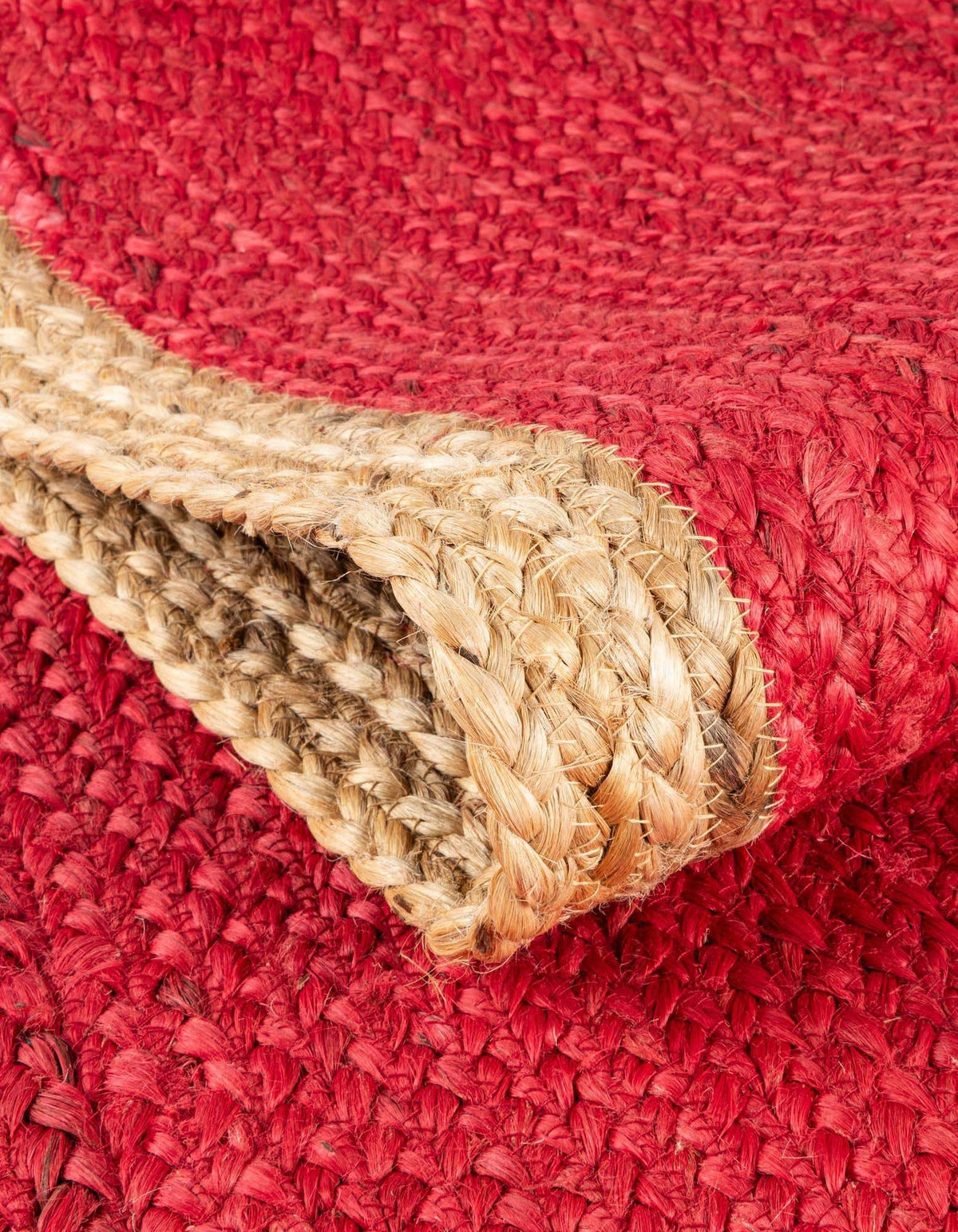 Braided Jute Hand-Braided Area Rug 100% Natural Fiber