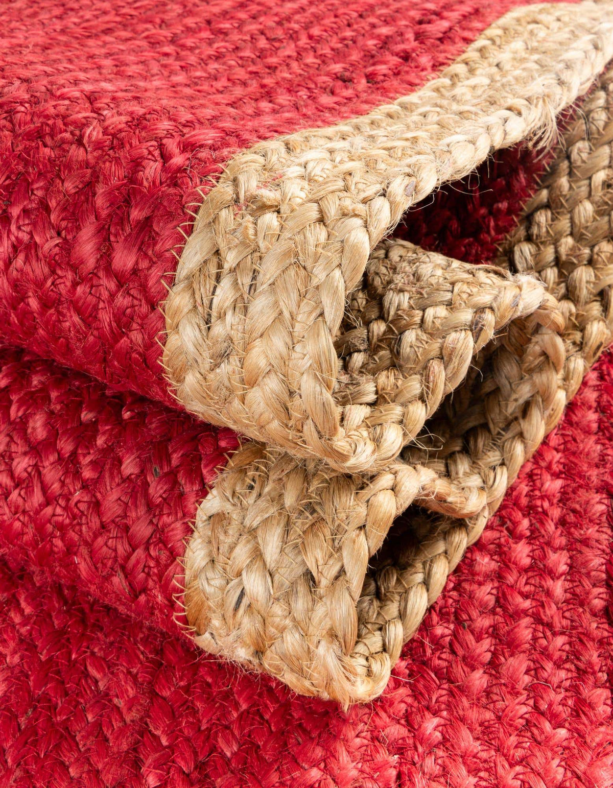 Braided Jute Hand-Braided Area Rug 100% Natural Fiber