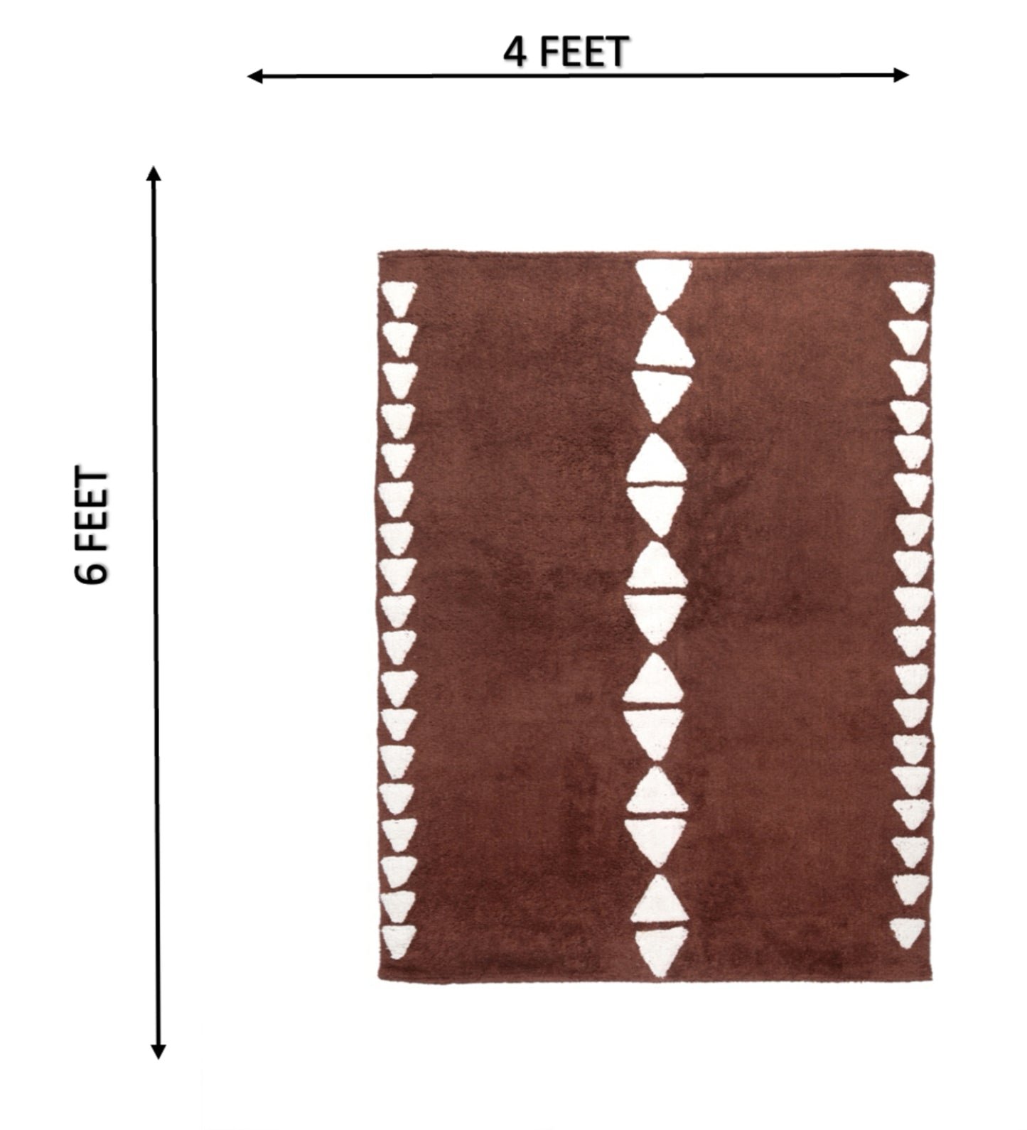 Terracotta Diamond Hand Tufted Rug