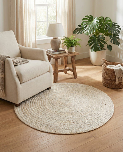 Handmade Braided Jute Round Rug