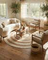 Braided Jute Hand-Braided Area Rug 100% Natural Fiber