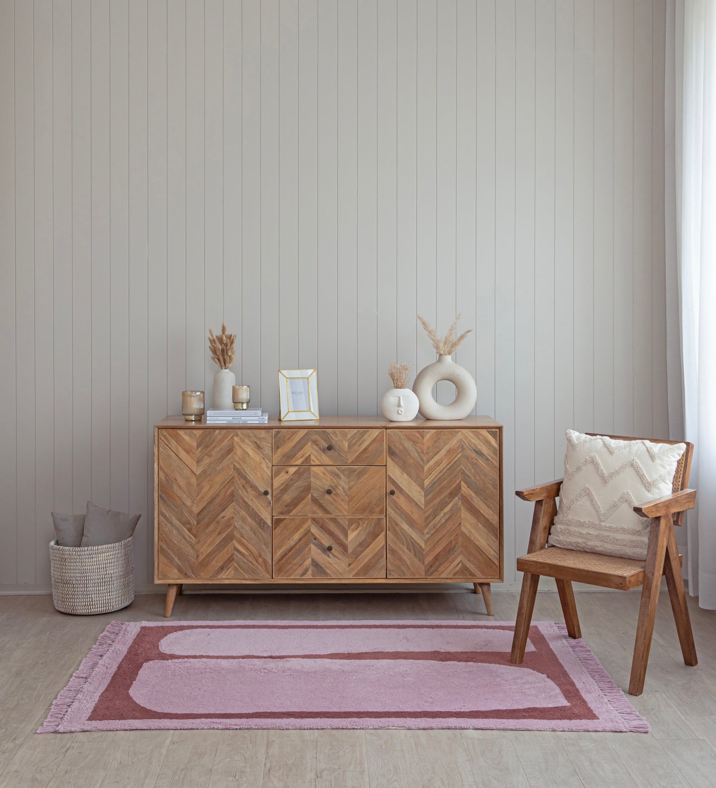 Blush Arch Tufted Rug