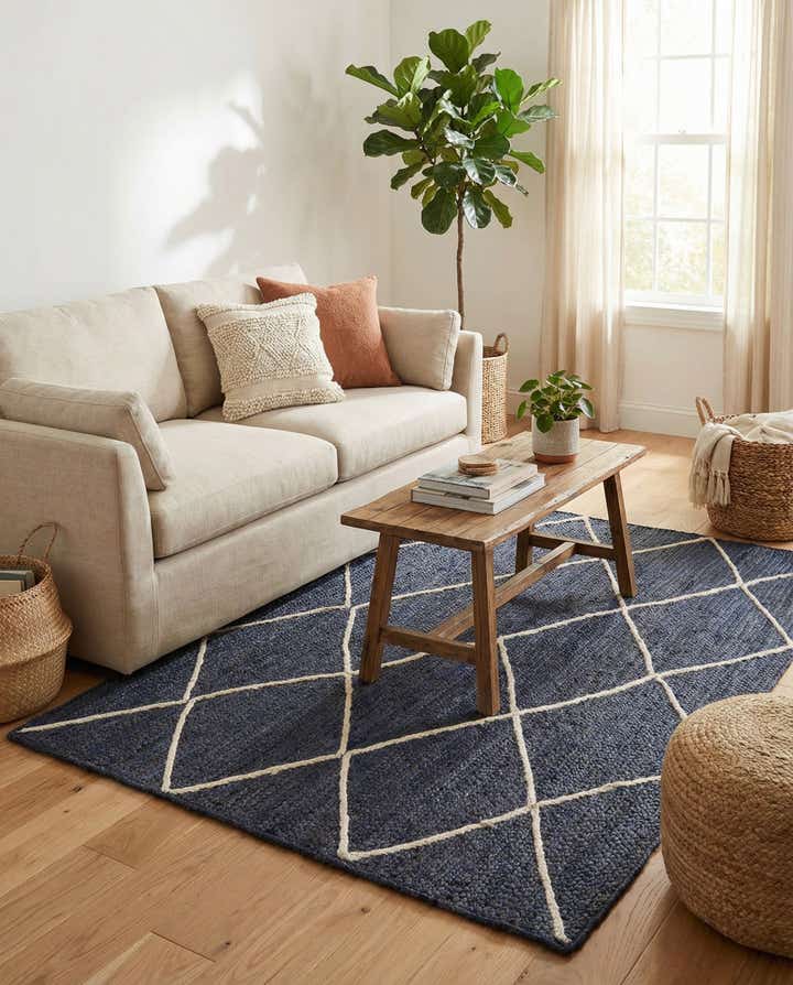 Braided Jute Hand-Braided Area Rug 100% Natural Fiber