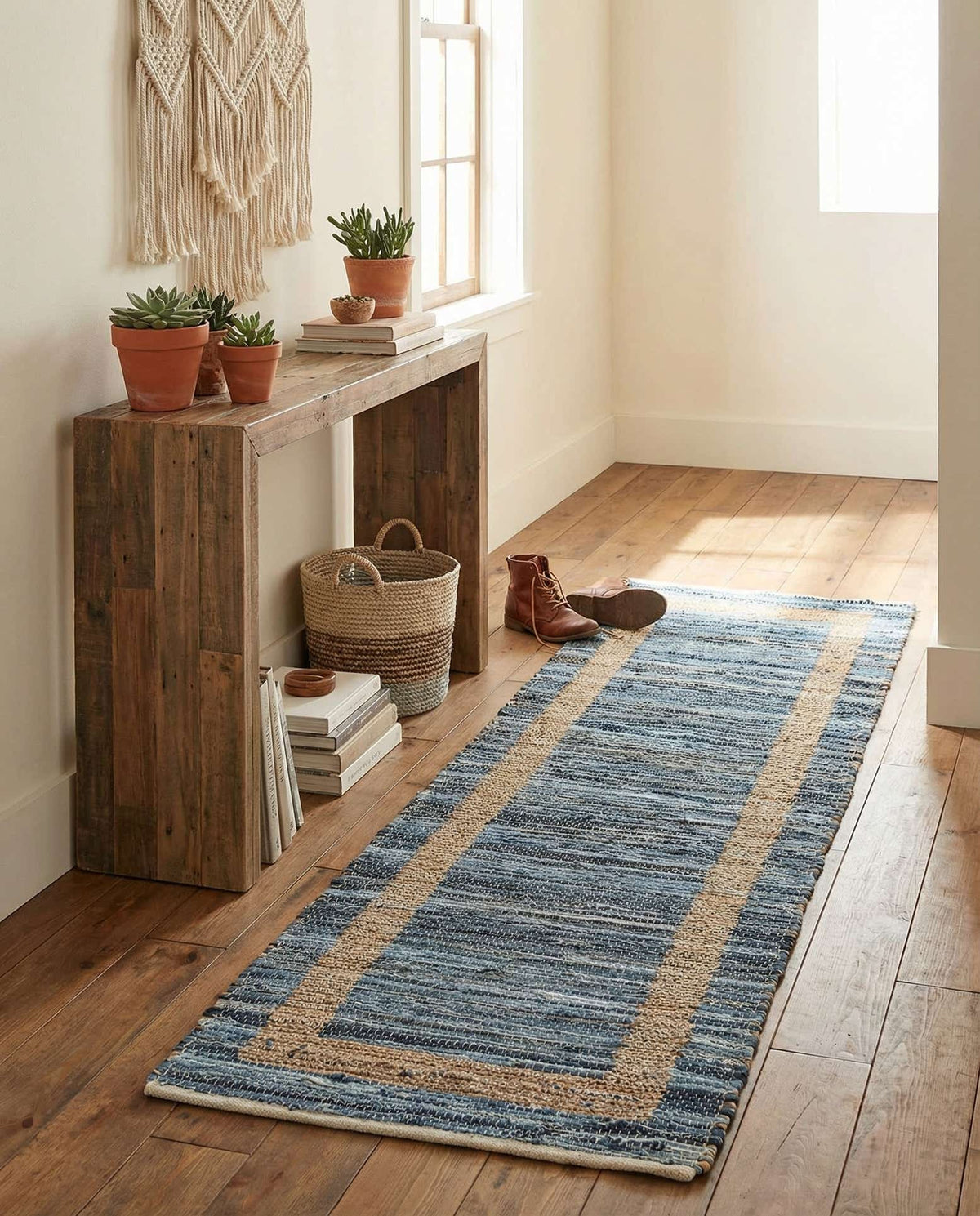 Chindi Jute Hand Woven Runner Rug