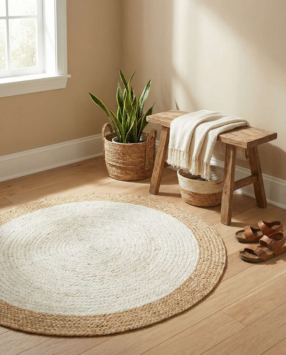 Braided Jute Hand Braided Round Rug