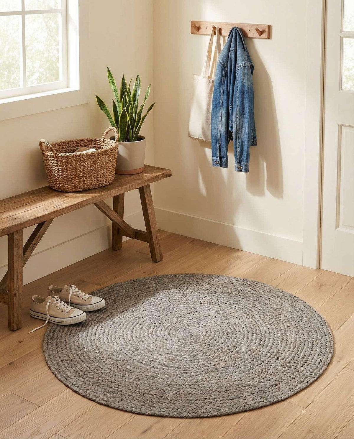 Braided Jute Hand Braided Round Rug