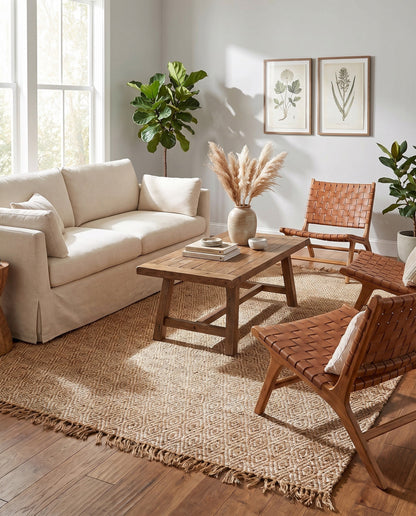 Hand Woven Braided Jute Rug