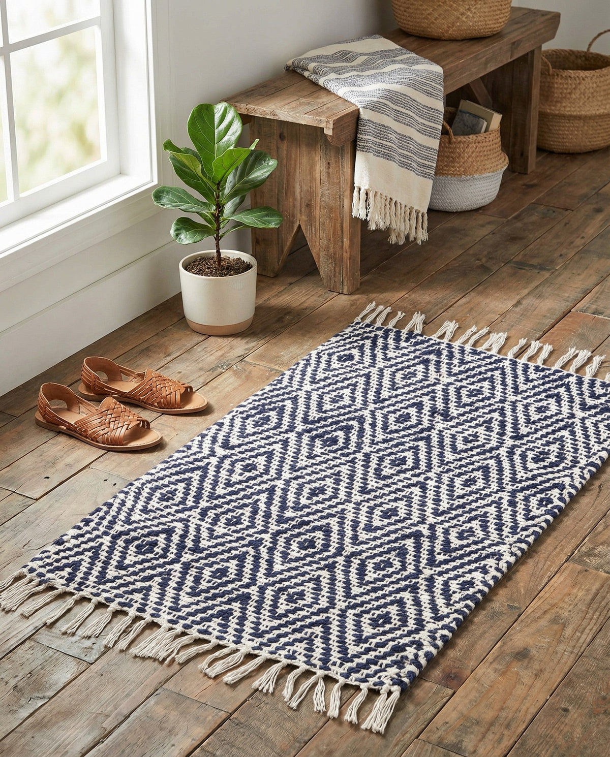 Hand Woven Braided Jute Rug