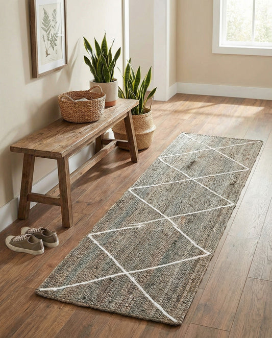 Handmade Braided Jute Runner Rug