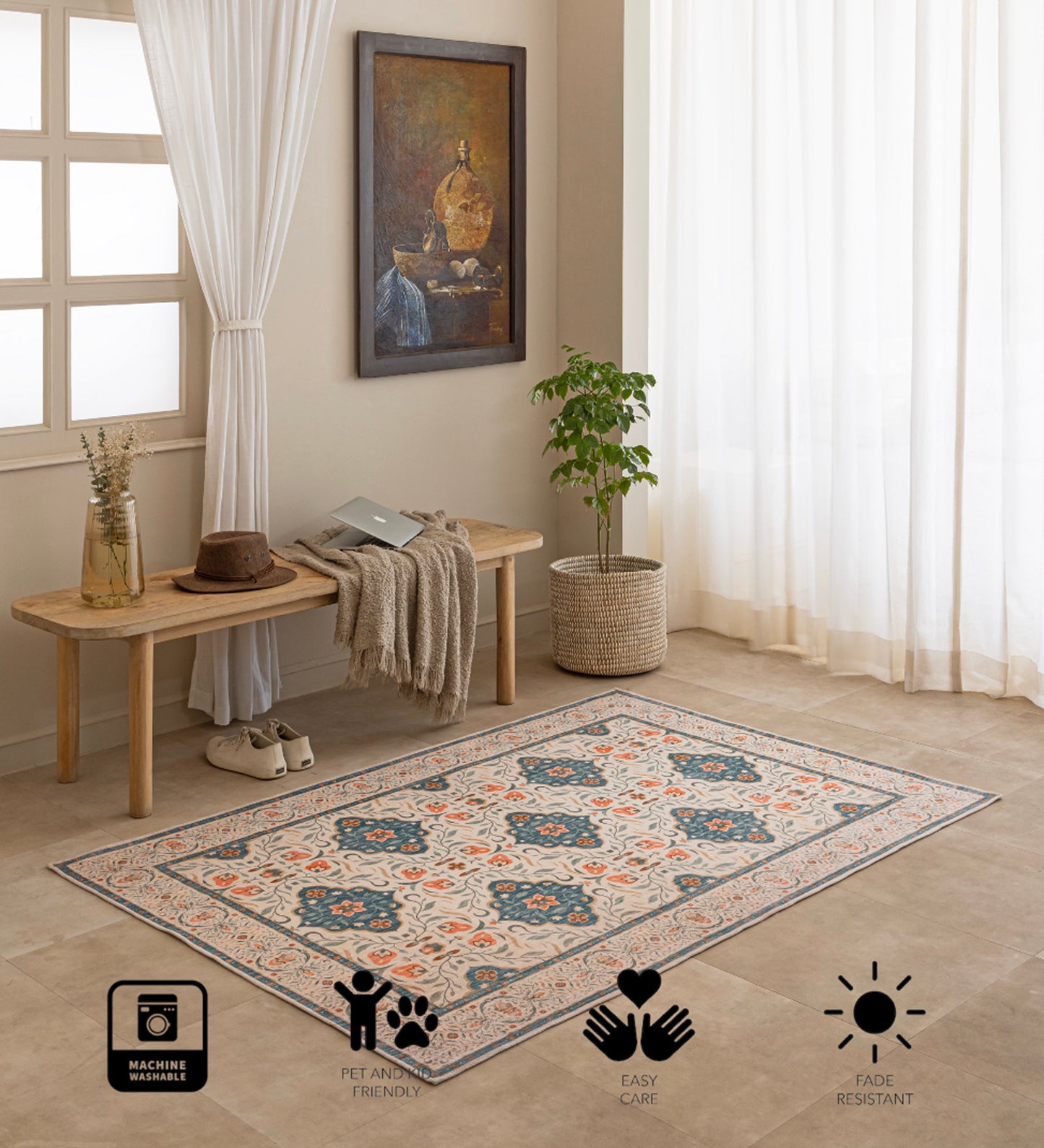 Coastal Blossom Heritage Rug