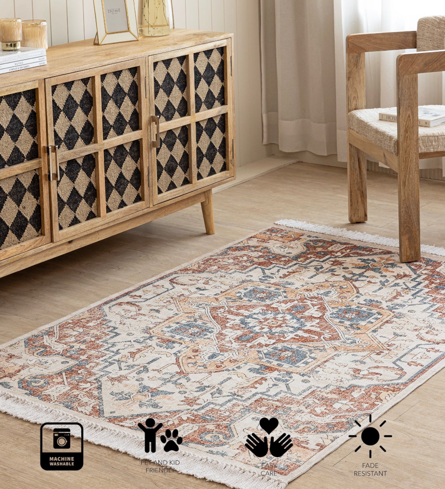 Ivory Meadow Vintage Rug
