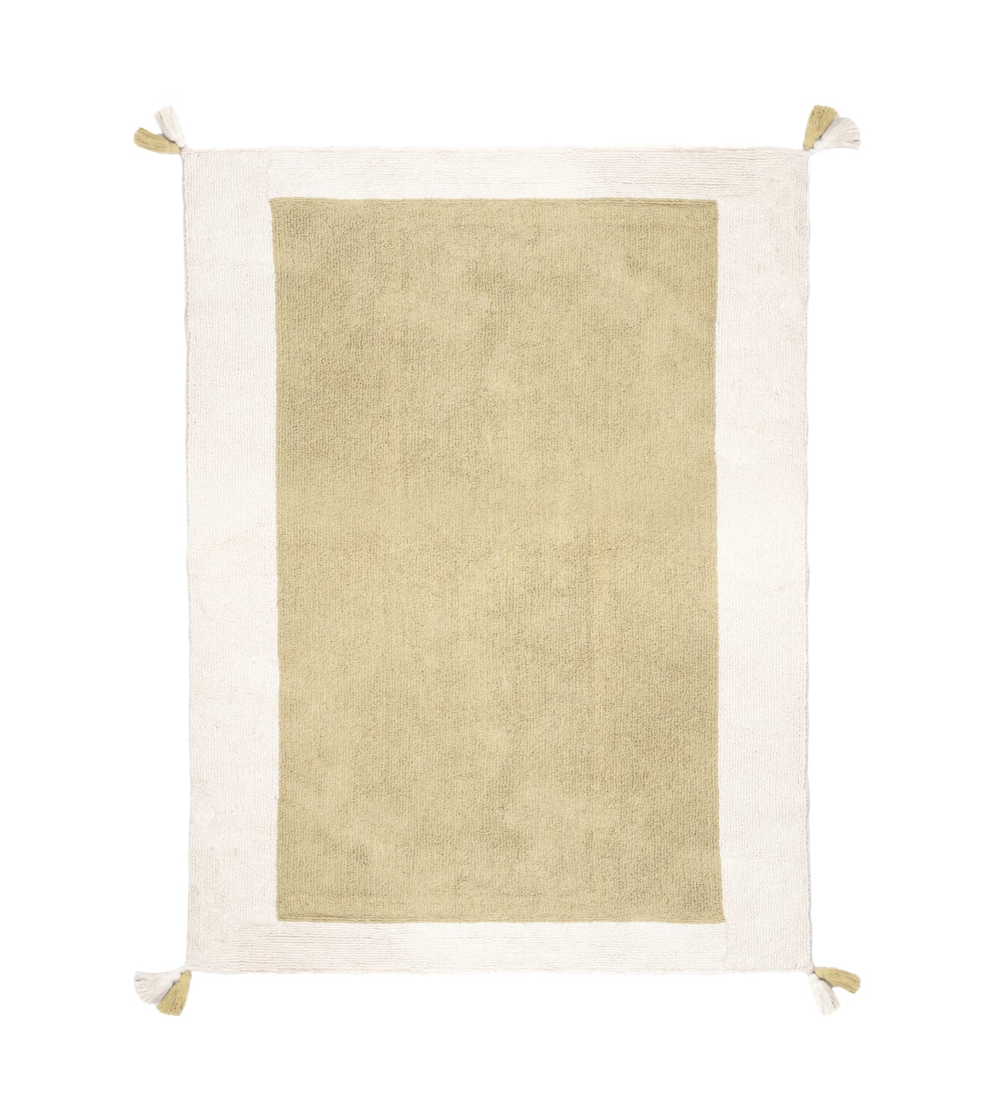 Sage Border Hand Tufted Rug