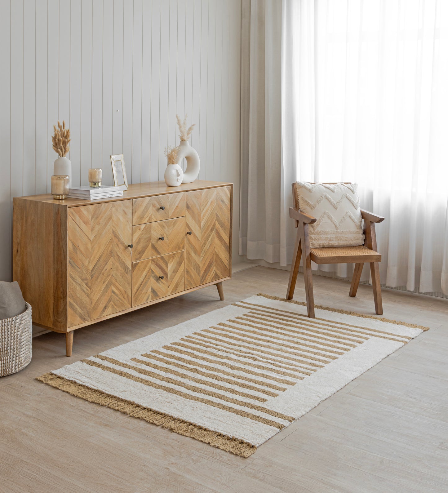 Sand Stripe Hand Tufted Rug