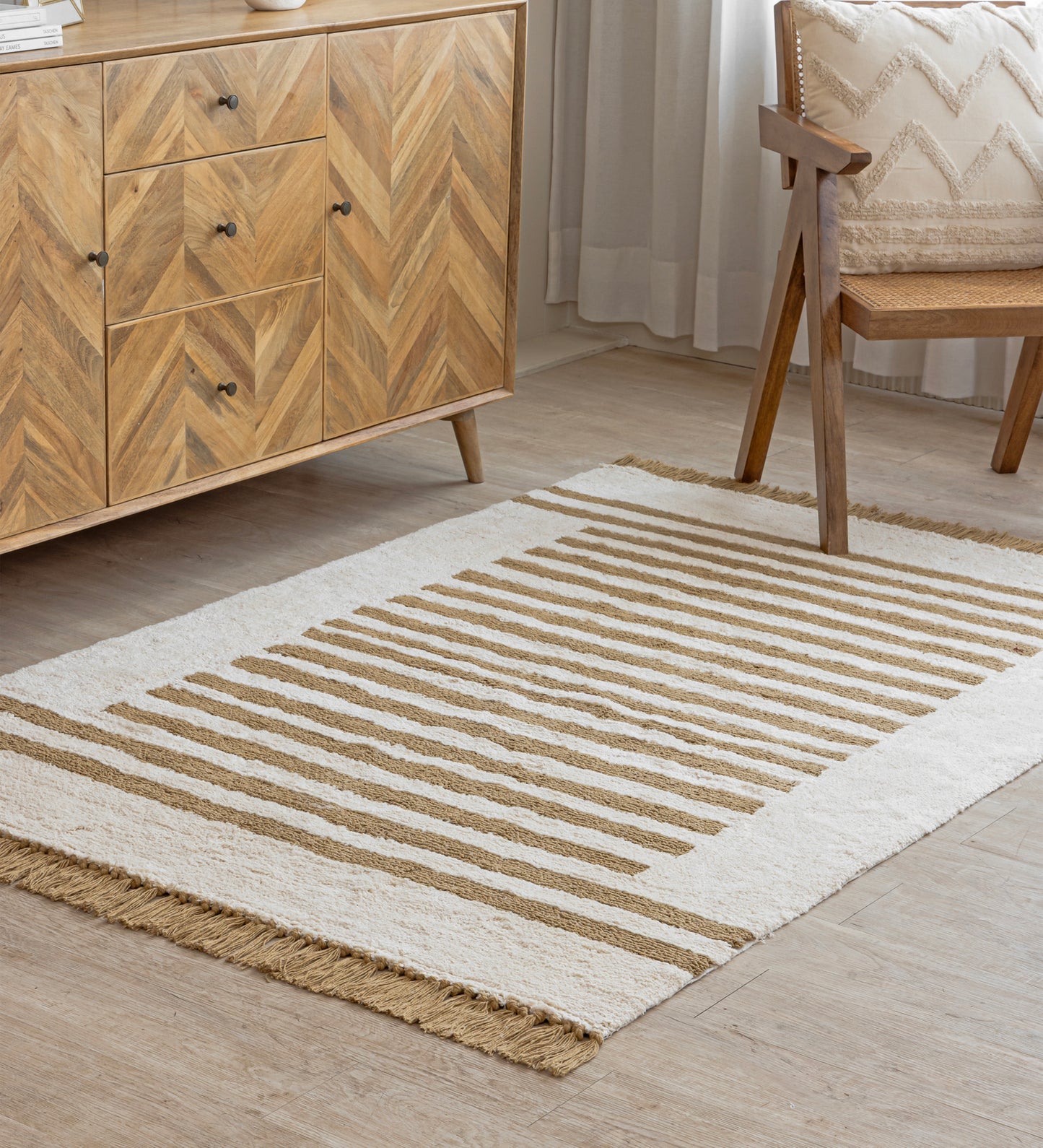 Sand Stripe Hand Tufted Rug