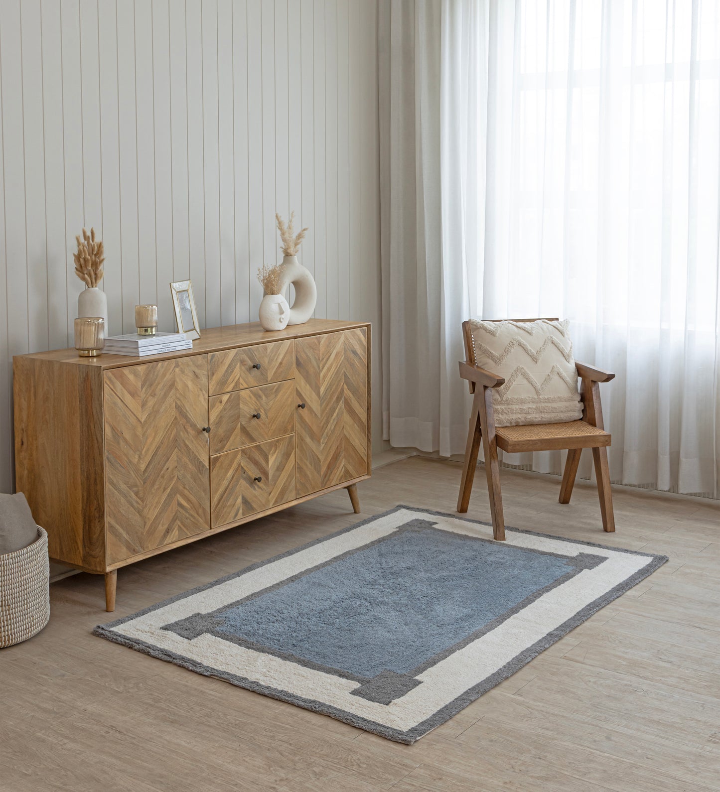 Harbor Blue Hand Tufted Rug
