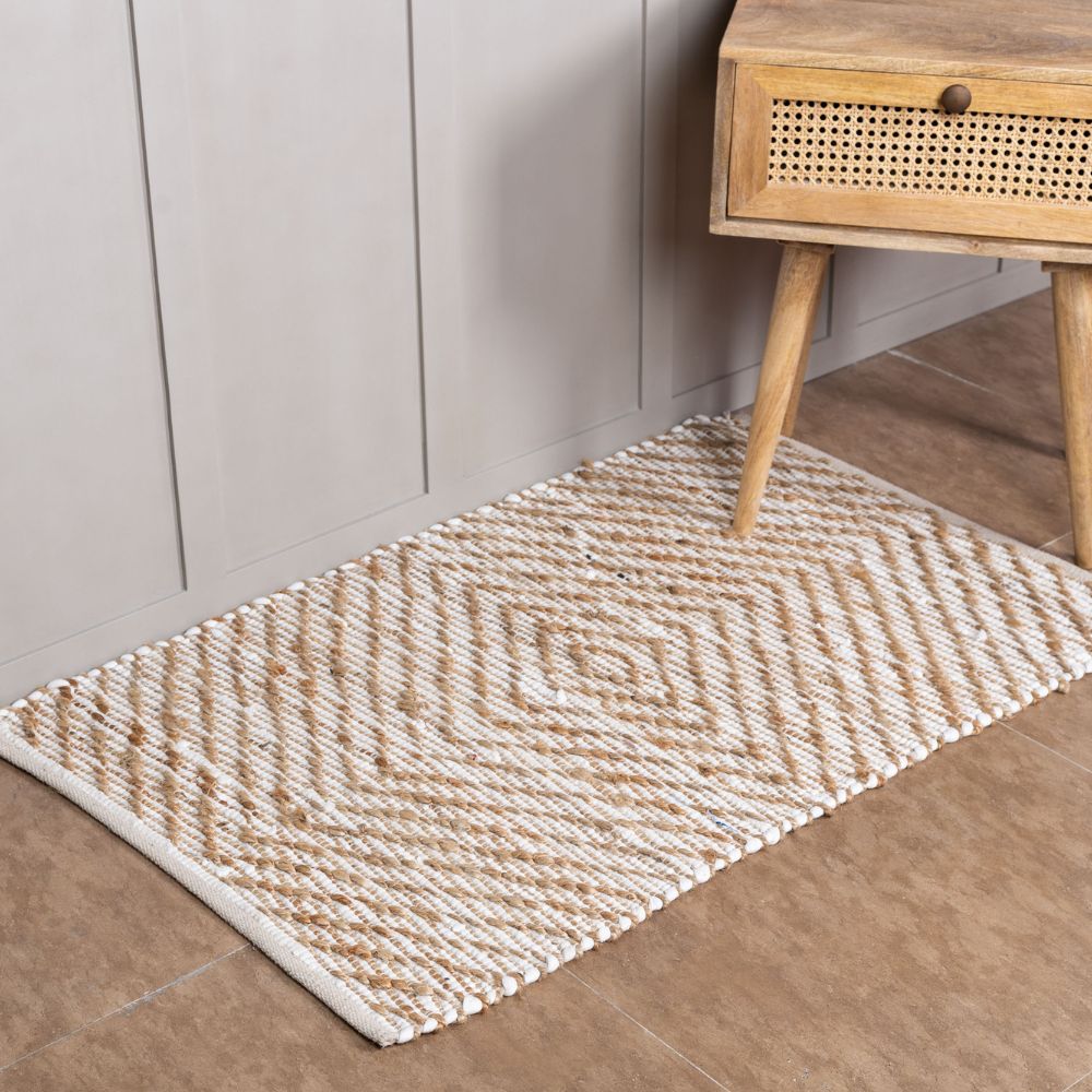 TUZLUCA - Hand Block Printed Cotton  Rug