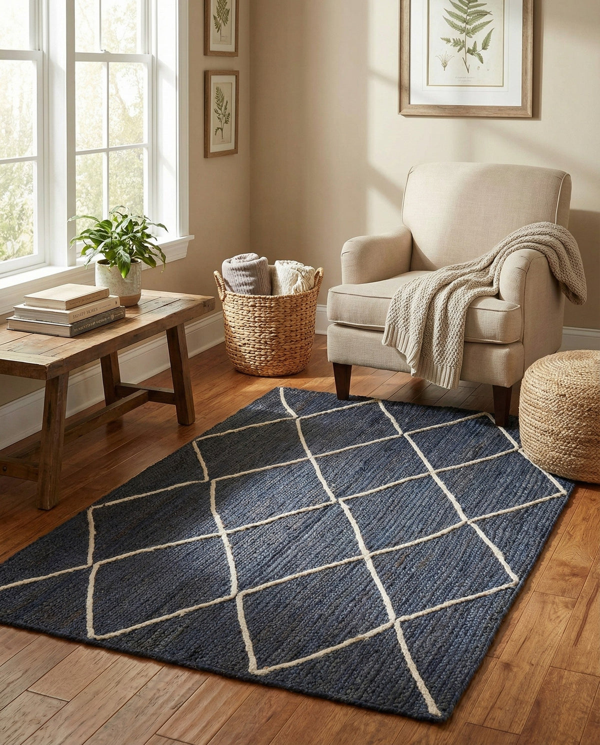 Handmade Braided Jute Rug