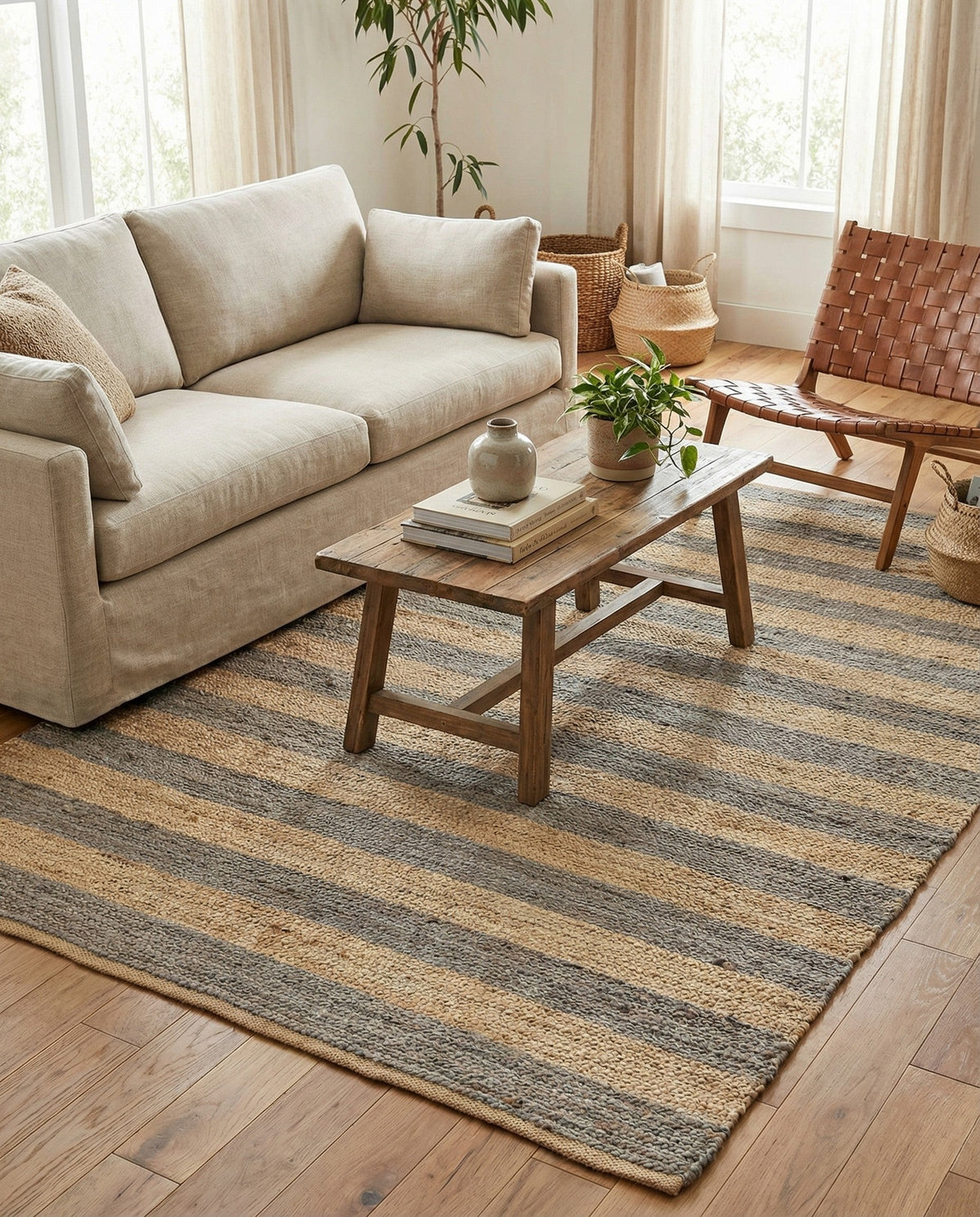 Handmade Braided Jute Rug
