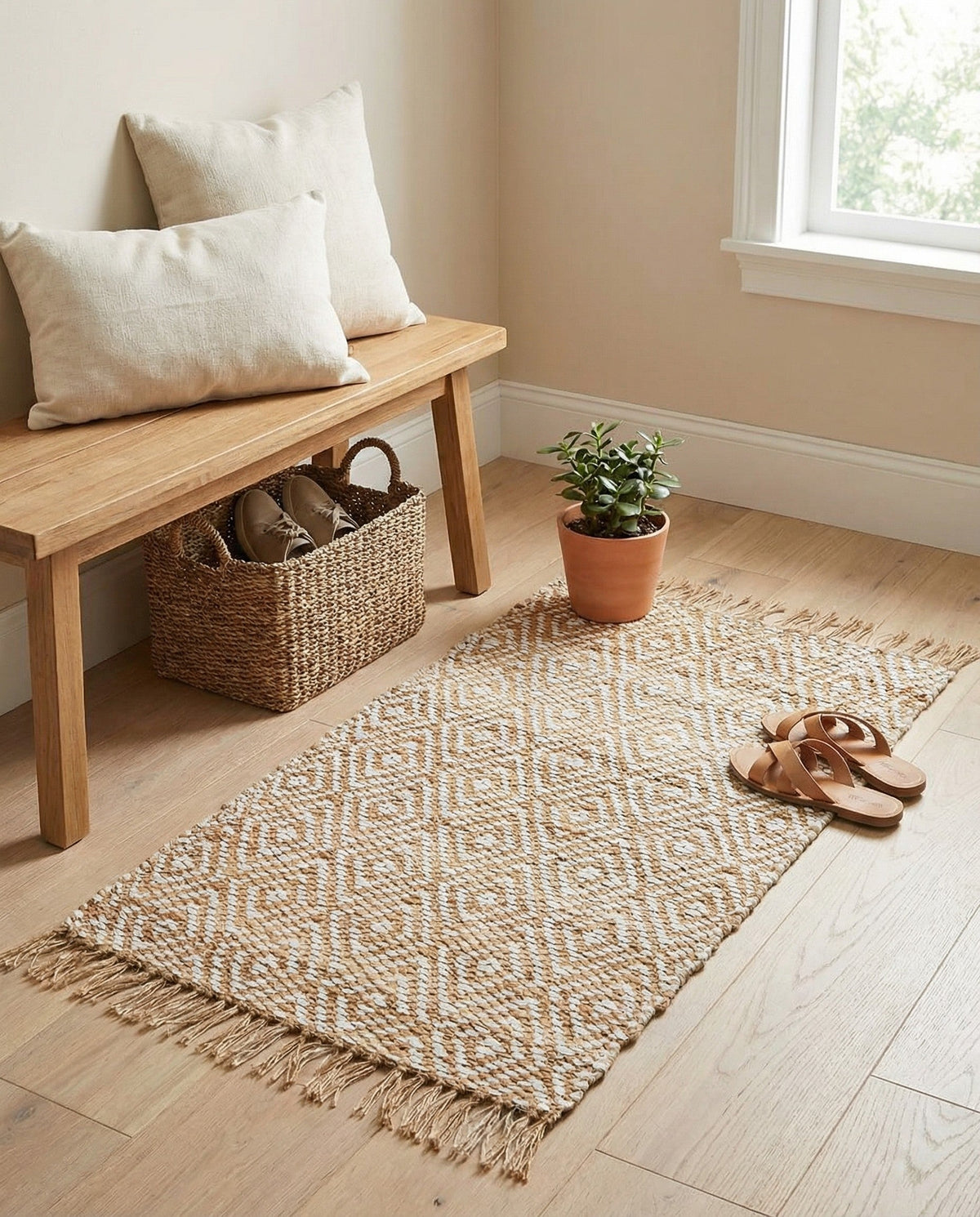 Hand Woven Braided Jute Rug