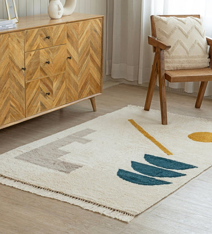 Abstract Balance Hand Tufted hand-tufted cotton area rug - main product view