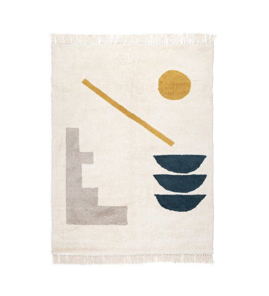 Abstract Balance Hand Tufted rug - alternate angle
