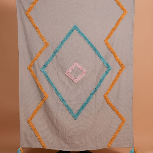ABTEH - Soft Tufted Throw Blanket