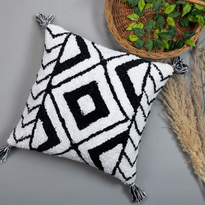 Actaea tufted cotton pillow cover - main product view