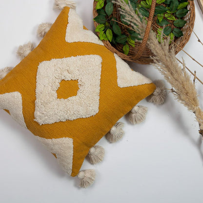 Alcea tufted cotton pillow cover - main product view