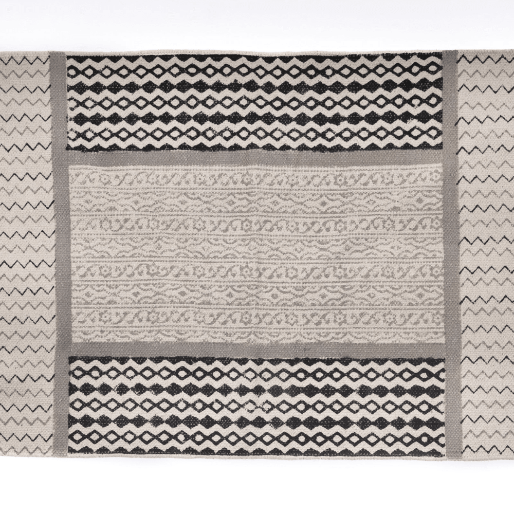 ALMUS - Hand Block Printed Cotton Rug