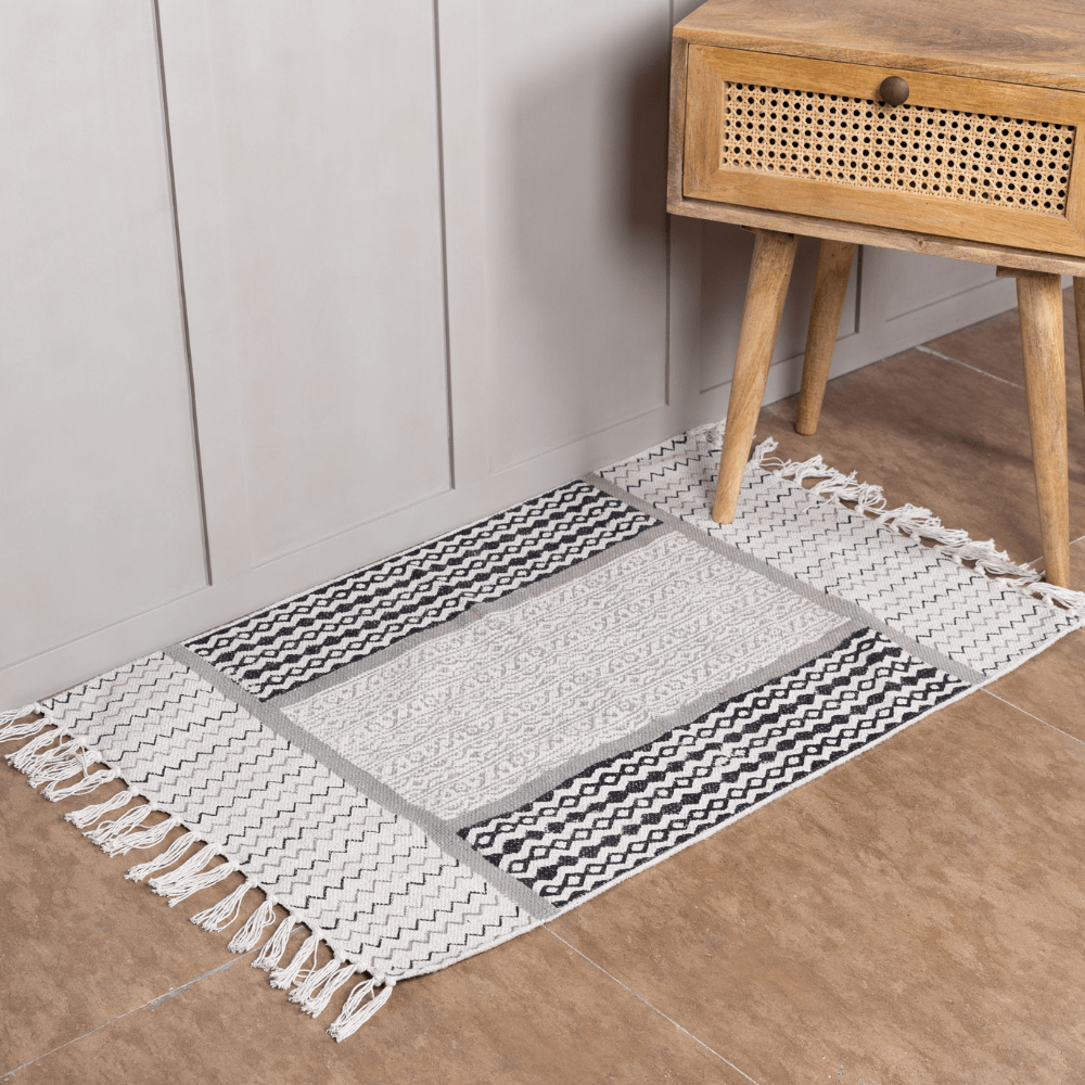 ALMUS - Hand Block Printed Cotton Rug