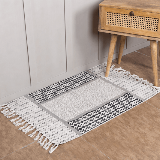 ALMUS - Hand Block Printed Cotton Rug