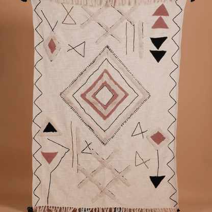 Ambala handcrafted cotton throw blanket - main product view
