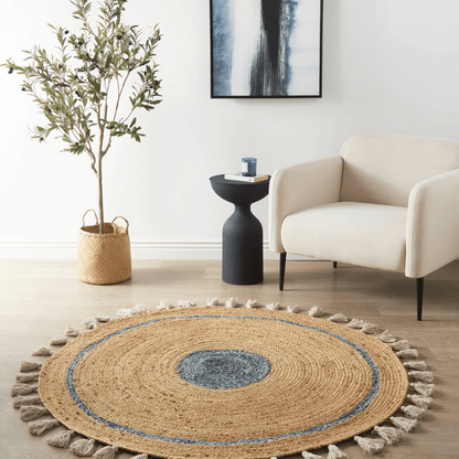 Araban hand-braided jute area rug - main product view