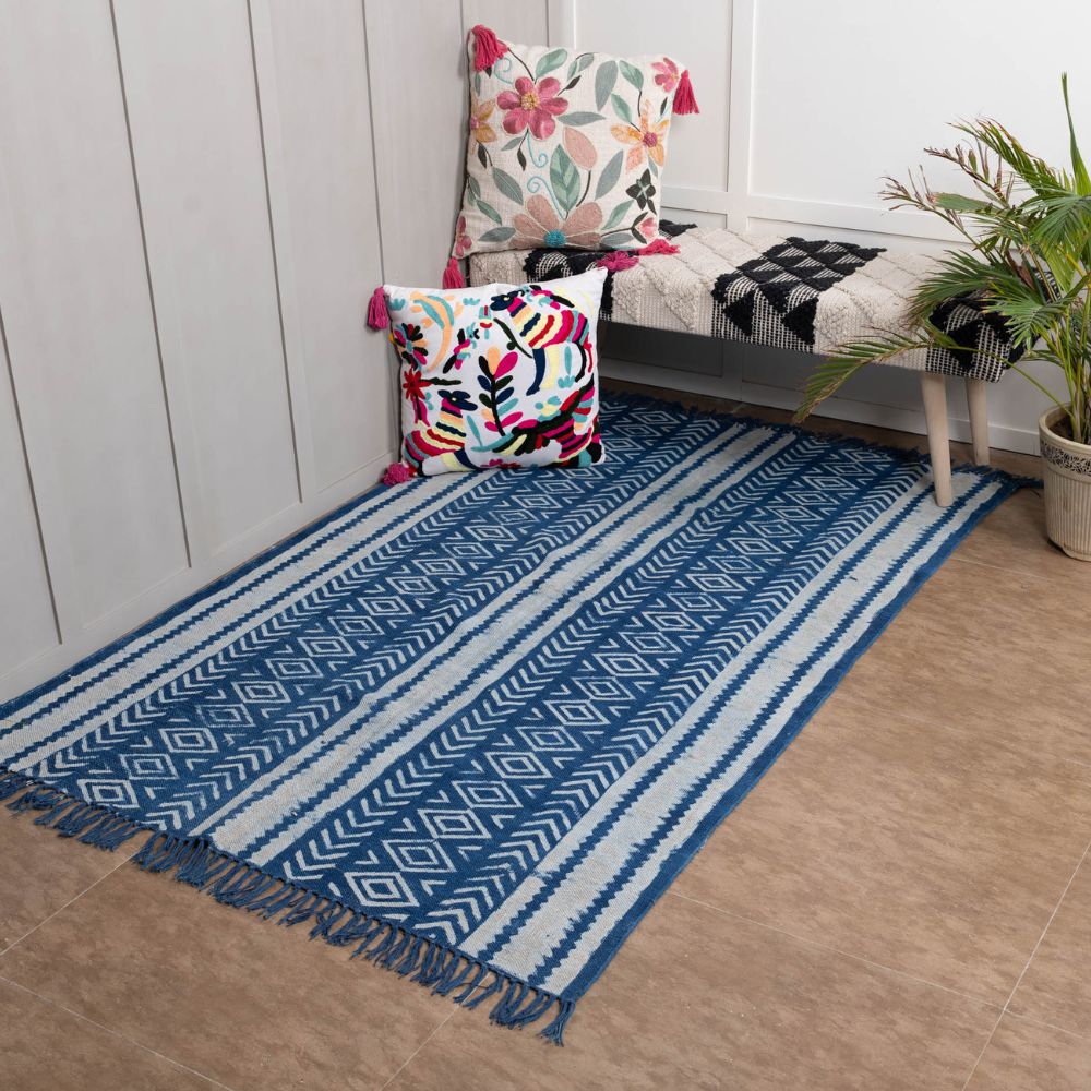 ARMUTALAN - Hand Block Printed Cotton Rug