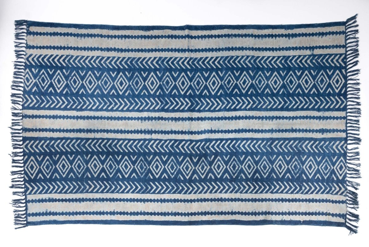 ARMUTALAN - Hand Block Printed Cotton Rug