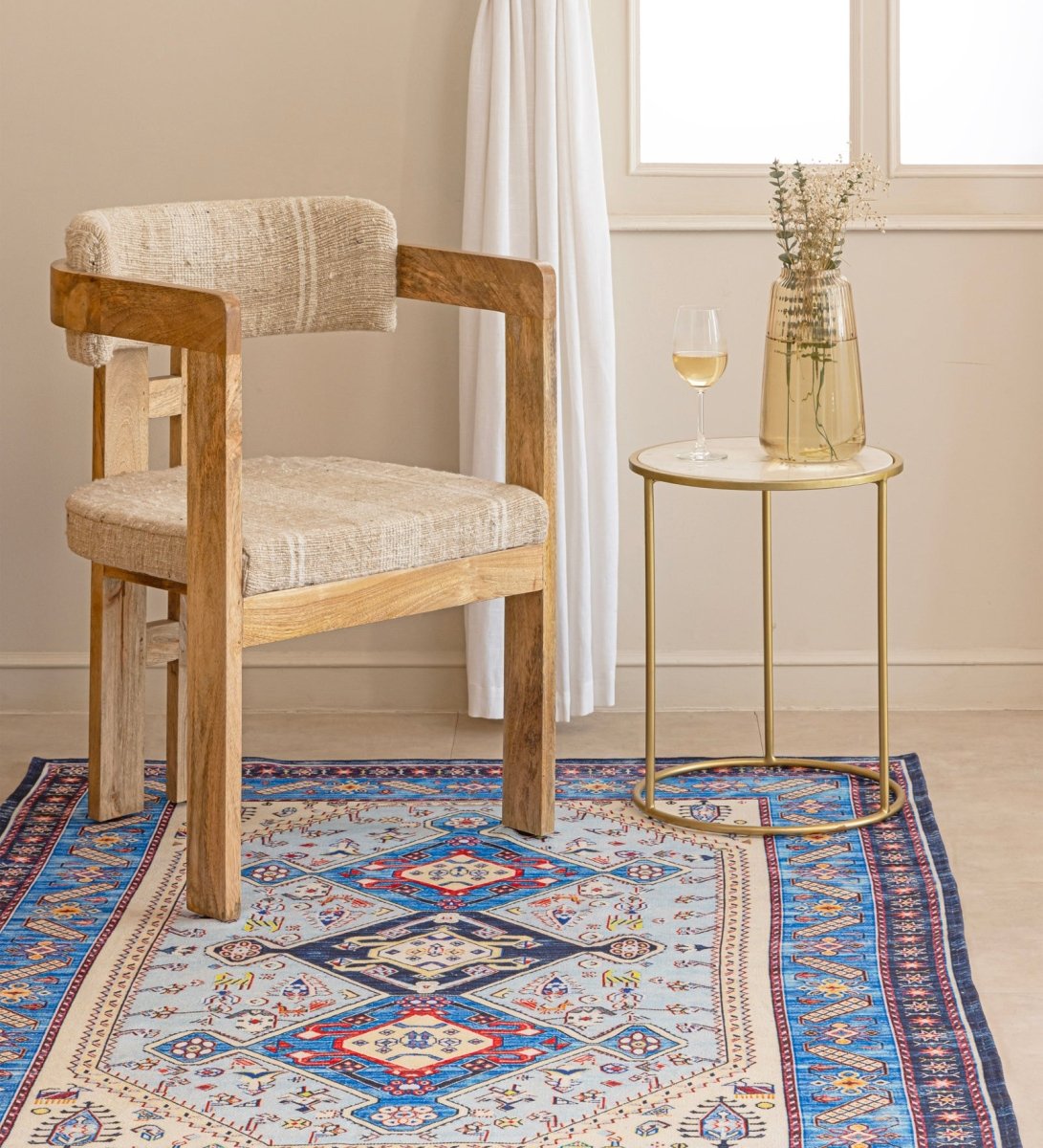 Azure Nomad Heritage rug - alternate angle