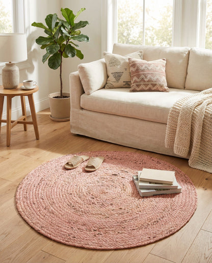 Handmade Braided Jute Round Rug