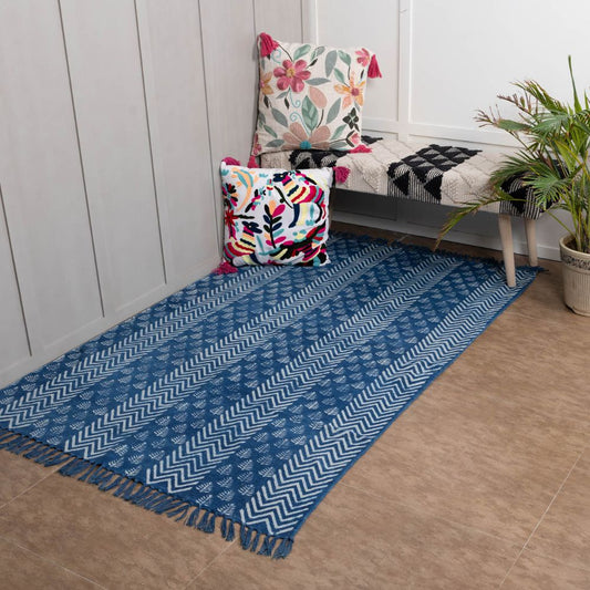 BANAO - Hand Block Printed Cotton Rug