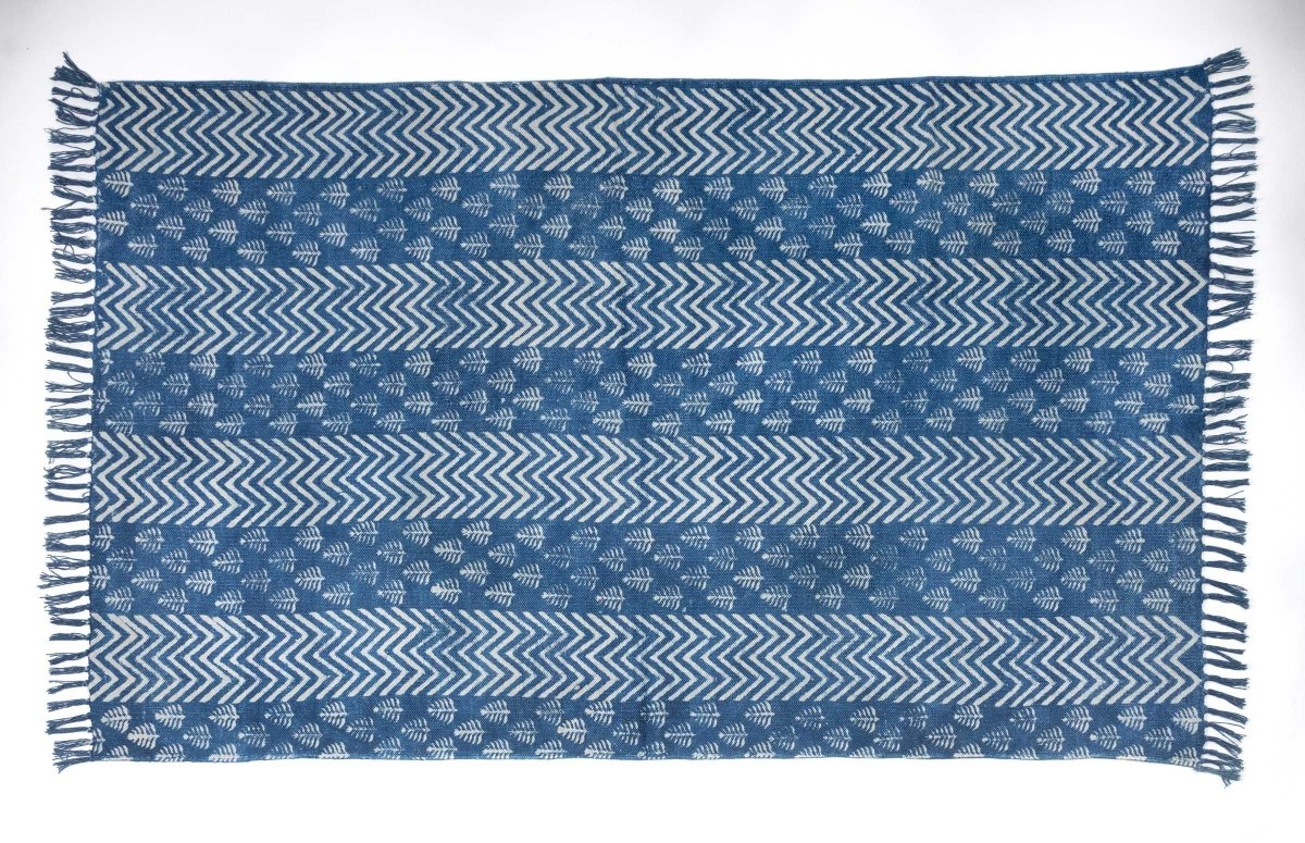 BANAO - Hand Block Printed Cotton Rug