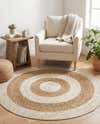 Braided Jute Hand-Braided Area Rug 100% Natural Fiber