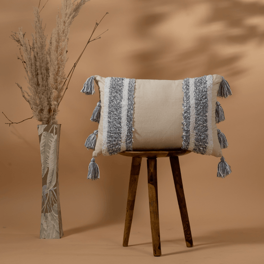 Begonia tufted cotton pillow cover - main product view