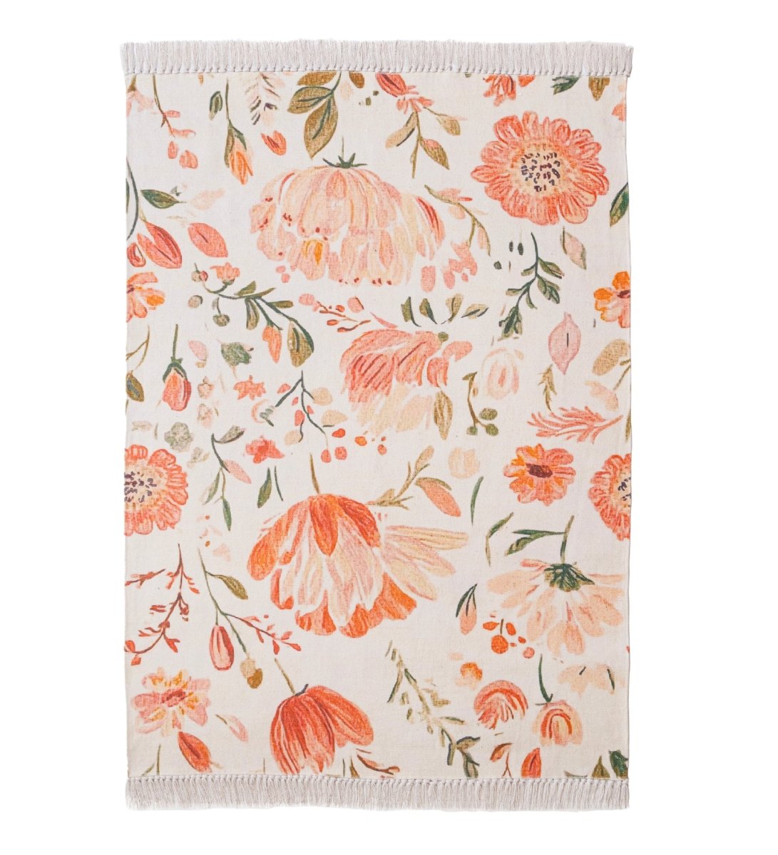 Blush Meadow Floral rug - texture close-up