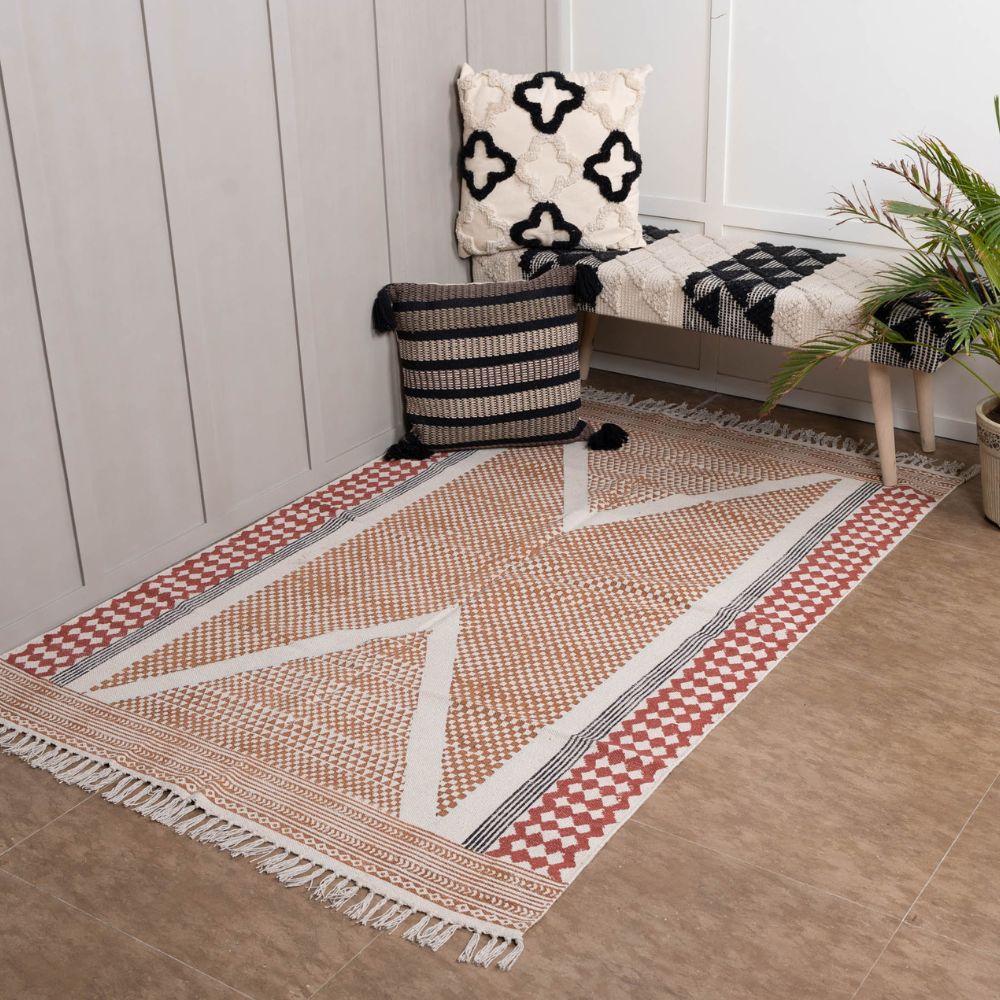 BUGAY - HAND BLOCK PRINTED COTTON RUG