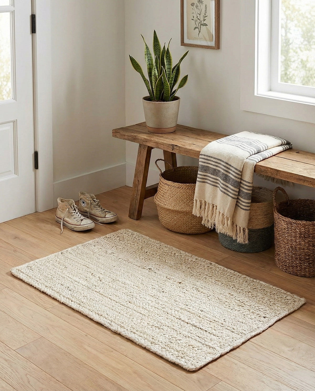 Handmade Braided Jute Rug