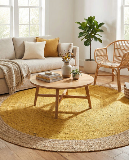 Handmade Braided Jute Round Rug