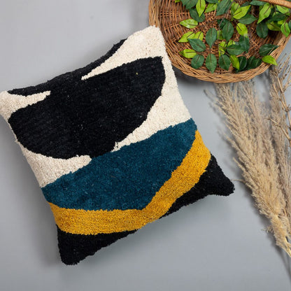 Camassia tufted cotton pillow cover - main product view
