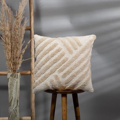Carnation tufted cotton pillow cover - main product view